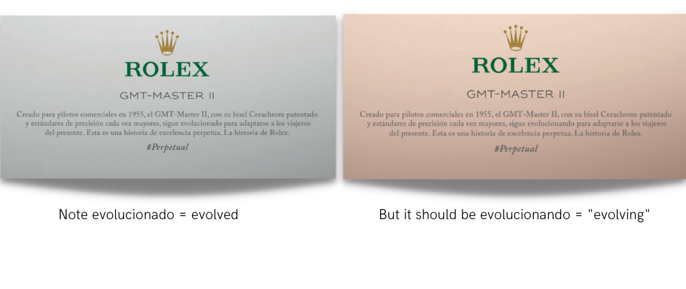 Quality control for Rolex